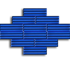 7x21 Bambu Kobalt Çatlak Sır El Yapımı Seramik