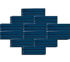 7x21 Bambu Petrol Mavisi Çatlak Sır El Yapımı Seramik