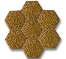 Alya Desenli Tarçın Altıgen Seramik (15x17 cm)