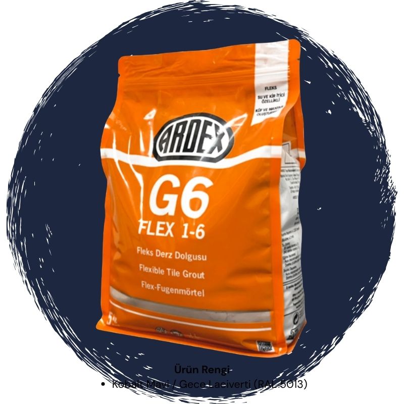 Ardex G6 Flex 1-6 Fleks Derz Dolgusu RAL 5013 Kobalt Mavisi 5 kg
